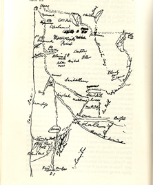 Coleridge's Map of his 'Circumcursion'